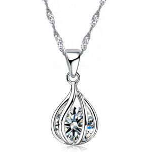 💎 NEW ❤️ Women Necklace 925 Sterling Silver Elegant Drop